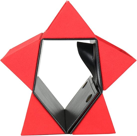 organizer met 5 sleuven, opvouwbare opbergdoos, meerdere houders, reizen, brillenkoker voor dames en heren, hdgnyjh-28, 16,5 x 12,5 x 13 cm, zwart, zwart