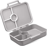 Bia Bento Box voor kinderen, versterkte sluitingen, lekvrij en BPA-vrij, extreem robuust, ideaal voor kleuterschool en school, grijs