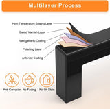 12 stuks meubelgrepen, zwart, 96 mm, kastgrepen, keukengrepen, roestvrijstalen vierkante handgrepen met schroeven en schroevendraaier voor keukens, lades, kasten, meubels