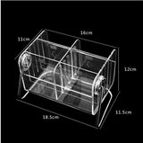 Organizer voor afstandsbediening, 6 sleuven, transparant, acryl afstandsbediening, houder, tv, airconditioning, afstandsbedieningshouder, opbergdoos, tafelhouder, opbergbox