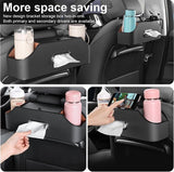 Auto achterbank-organizer voor de autohoofdsteunen, opbergdoos voor autostoelen met 2 bekerhouders, zakdoekbox, 2 brillenhouders voor auto, multifunctionele auto-organizer