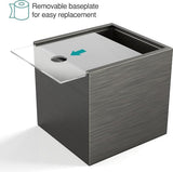 Hars cosmetische tissuedoos, tissuedoos, vierkante rol papier, tissuedoos met uitschuifbare basis voor eetkamer, badkamer, slaapkamer, auto, kantoor - zilvergrijs