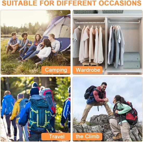 Kofferorganizerset, 4-delig, ultralichte pakketten, kofferpakketten, S/M/L/XL, inpakbare bussen, inpakbare bussen voor kledingbekers, als bagage-organizerset (donkergrijs)