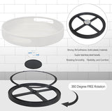 Kruidenrek, kruidenhouder, draaibare plaat, kruidenorganizer 2 niveaus, draaibaar keukenrek, keukenorganizer, draaibaar keukenrek, kruidenrek van kunststof voor specerijen, olie, kruidenflessen