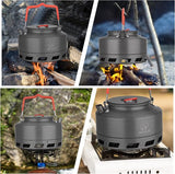 Buitenshuis snelle verwarming theepot draagbare harde aluminium camping waterkoker 1 l / 1,5 l (1 l)
