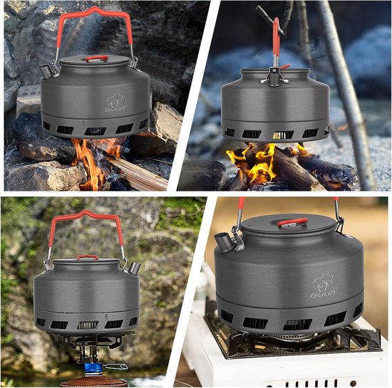 Buitenshuis snelle verwarming theepot draagbare harde aluminium camping waterkoker 1 l / 1,5 l (1 l)