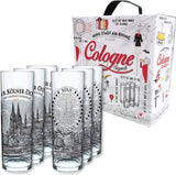 Kölschglas | 6-pack van elk 0,2 ml | Keulse Dom illustratie | bierglazen, Kölner-stangen, drinkglazen