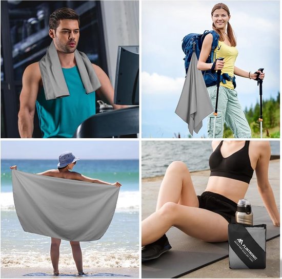 Microvezel handdoek, 180 x 60 cm + 80