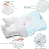orthopedisch hoofdkussen van traagschuim afneembaar ergonomisch nekkussen voor nek- en schouderpijn, neksteunkussen, 70 x 42 x 14 cm & meer zacht