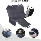 Hondenstoelhoes voor de achterbank met kijkvenster, robuuste en gewatteerde hangmat, autostoelhoes met zijkleppen, universele pasvorm voor de meeste auto's