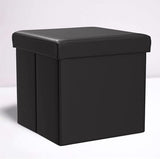 Bench Storage Box with Storage Space Foldable Capacity up to 300 kg Imitation Leather 38 x 38 x 38 cm