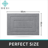 Badmat antislip, zacht badkamertapijt, waterabsorberende badmat, machinewasbaar, badmat voor douche, badkuip en toilet - grijs, 60 x 90 cm