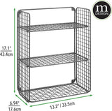 Opvouwbare badkamerplank met 3 niveaus - Praktische ophangplank van metaaldraad voor wandmontage - Draadplank voor badhanddoeken, shampoo enz. - Grijs