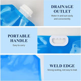 Pak van 4 waterjerrycans, 10L waterjerrycan, opvouwbare waterjerrycan, kamperen, opvouwbare waterjerrycan, watercontainer, waterzak, drinkwaterjerrycan, waterzak