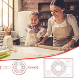 2-delige bakmat, antislip siliconen mat keuken, siliconen bakmat, gemakkelijk schoon te maken, herbruikbare broodbakaccessoires, antiaanbaklaag deegmat met maatvoering