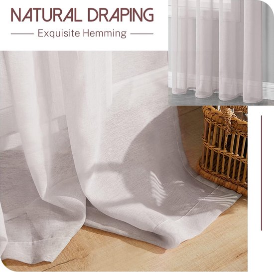 Gordijn,machinewasbaar op 30 graden Celsius