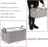 Opbergmand, Marokkaans roosterpatroon, canvas, opvouwbaar, geometrisch ontwerp, opbergmand met trekkoord en kunstleren handgrepen, 41,9 x 29,2 cm, waterdichte binnenkant