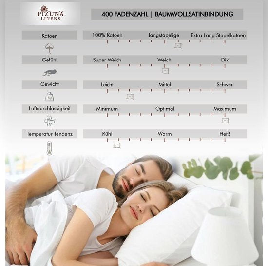 Beddengoed, katoen met een draaddichtheid van 400 beddengoed