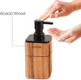 Badkameraccessoireset acaciahout 3-delig incl. badzeepdispenser, badkamerbeker, zeepbakje accessoires voor badkamer decor