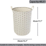 17,7 inch wasmand, opvouwbare pop-up wasmand, waterdicht, rond, katoen, linnen, voor slaapkamer, opslag, babykleding, speelgoed