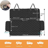 Waterdichte kinderstoelonderlegger, hondendeken, achterbank, autodeken, hondenachterbank met veiligheidsgordel, krasbestendig, hondenachterbank, auto, kinderzitje, universele pasvorm, vrachtwagens, personenauto's