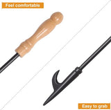 2 x Fire Hooks, Fire Tongs, Fireplace Tools, Home Fireplace, Fire Making Tool Outdoors (2 x Hooks + Tongs)