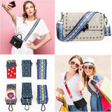 Tasriem, brede schouderriem, schouderriem voor tassen, kleurrijke draagriem, handtas, schouderriem met karabijnhaak, zakriem, 80-140 cm, verstelbare tasriem, 3,8 cm, zakband