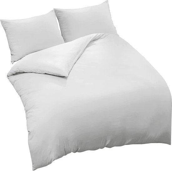 Deconovo super beddengoedsets dekbed dekbedovertrek kinderen ademend microvezel, 3-delig: 200 * 220cm + 2x50*80cm, lichtgrijs