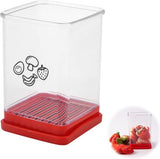 Fruitsnijder, mokkensnijder, fruitsnijder, fruitsnijder, aardbeiensnijder, beker, snijvanger, fruitsnijder, keukengadgets, must, have, groentesnijder, snelsnijder, met duwplaat