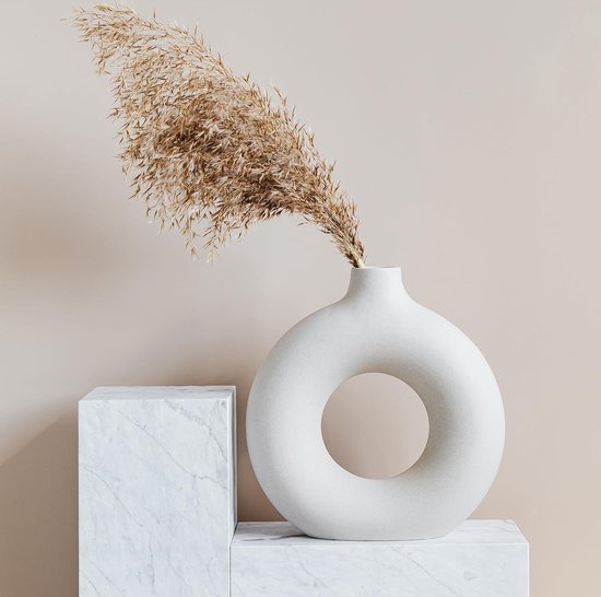 Hoogwaardige vazen: onze donut-keramische vazen gemaakt van hoogwaardig keramiek