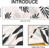 Table Runner Grey Modern Table Runner Colourful Table Runner Black Leaves Polyester Black Table Runner Washable Table Runner Small for Indoor and Outdoor Dining Room Party Holiday 40 x 140 cm
