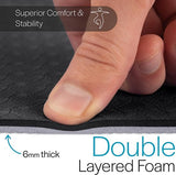 Yogamat & schouderriem, gemaakt van 6 mm dik schuim, antislip en scheurvast, milieuvriendelijk materiaal, ideaal voor Pilates, geurloze fitnessmat, 183cm x 65cm x 6mm, 6 verschillende kleuren