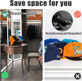 Hoedenhouder Cap houder - acryl hoedenstandaard opslag basecap houder, desktop baseballcaps organizer, voor de presentatie van honkbalpetten, kan worden opgeborgen, 7 hoeden opbergen, zwart