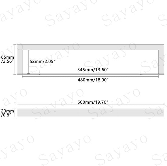 Handdoekenrek Zwart Handdoekrek Gastenhanddoekrek Wandgemonteerd roestvrijstalen badhanddoekrek voor badkamer en keuken 50CM