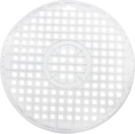 2 x gootsteeninleg - ronde gootsteenmat - inzetstuk voor gootsteen beschermt het oppervlak van de gootsteen en het servies (2 stuks - transparant)