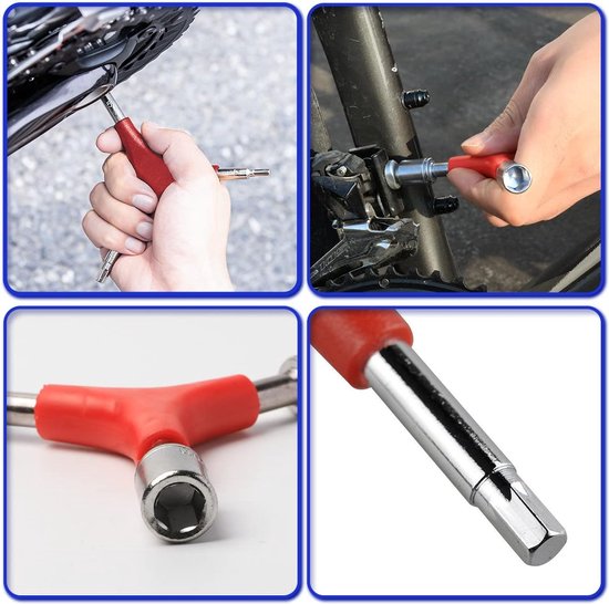 Fiets spaaksleutel wiel centreer universeel, nippelspanner, mini spaakspanner reparatie gereedschap, spaken grootte 10-15 fiets repareren