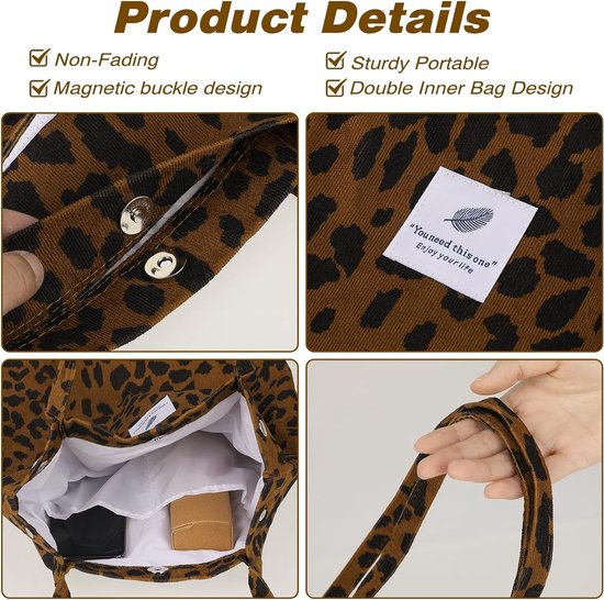 Schoudertas voor dames, grote schoudertas, schattige schoudertas met gesp, schoudertas, shopper, schoudertas voor universiteit, school, winkelen, reizen, voor vrouwen en meisjes