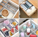 Ladeverdeler, ladeverdeler, 16 stuks, verstelbare ladeverdeler, opbergsysteem, blauwe scheidingswanden, verstelbaar, voor kast, ondergoed, sokken, doe-het-zelf bureau-organizer