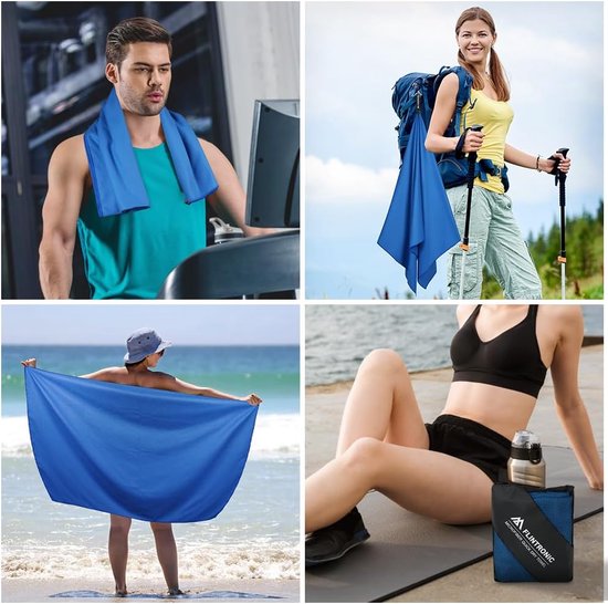 Microvezel handdoek, 180 x 90 cm + 80