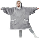 Hoodie Deken met Mouwen - Knuffeldeken voor Dames - Eén maat - Sherpa Hoodie Deken met Mouwen - Knuffeldeken voor Dames - Eén maat - Sherpa