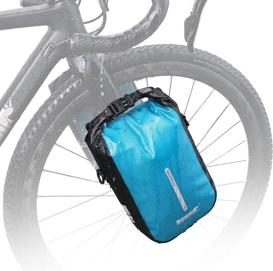 Fietstas voor bagagedrager, waterdichte fietstas voor bagagedrager, zadeltas 4L, schoudertas, laptopbagagedrager, professionele fietsaccessoires-blauw