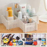 Ladeverdeler, ladeverdeler, 16 stuks, verstelbare ladeverdeler, opbergsysteem, wit, scheidingswanden, verstelbaar voor kast, ondergoed, sokken, doe-het-zelf bureau-organizer