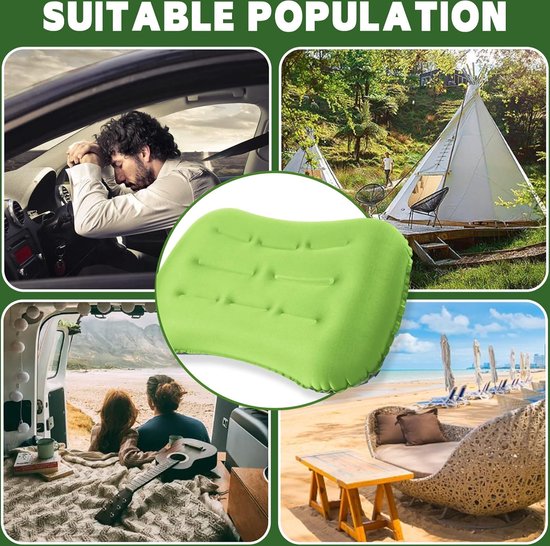 Inflatable camping pillow, ultralicht, inflatable head pillow, camping pillow, inflatable beach pillow.