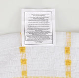 Set van 12 theedoeken, 38 x 64 cm, katoenen theedoeken, machinewasbaar (geel en wit)