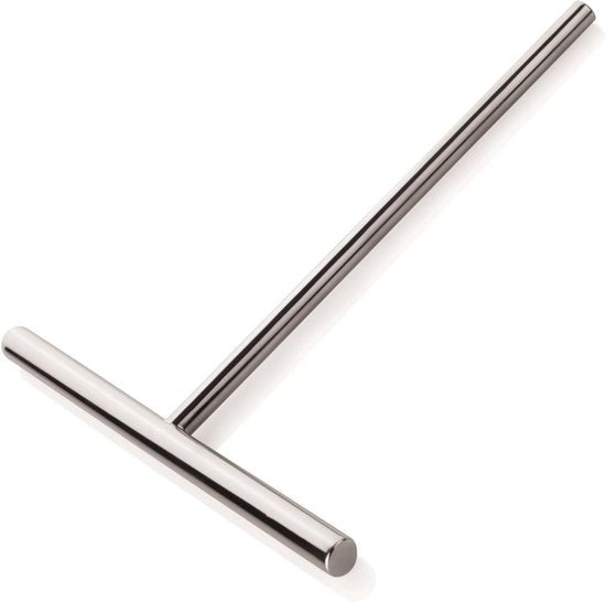 Deegverdeler, crêpemaker, deeg, crêpe verdeler, crêpemaker voor crêpedeeg of palatham met lange handgreep, 20 cm, in roestvrij staal, crêpe spreder voor pannenkoeken en eierkoeken