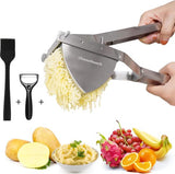 Aardappelstamper van roestvrij staal. Aardappelstamper voor babyvoeding, groente en fruit. Verdikt staal. Aardappelpers roestvrij staal. Aardappelpuree. Aardappelstamper roestvrij staal. Aardappelstamper. Aardappelpers.