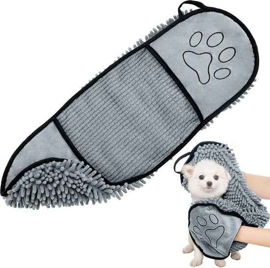 Huisdierbadhanddoek Extra absorberend Chenille Huisdierenhanddoek met handzakken Microvezelhanddoeken Alle honden Katten