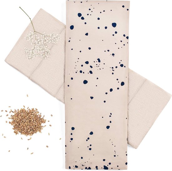 Warmtekussen, korrelkussen, met wasbare katoenen overtrek, voor ontspanning van de spieren, nekkussen voor de opslag van warmte en koude