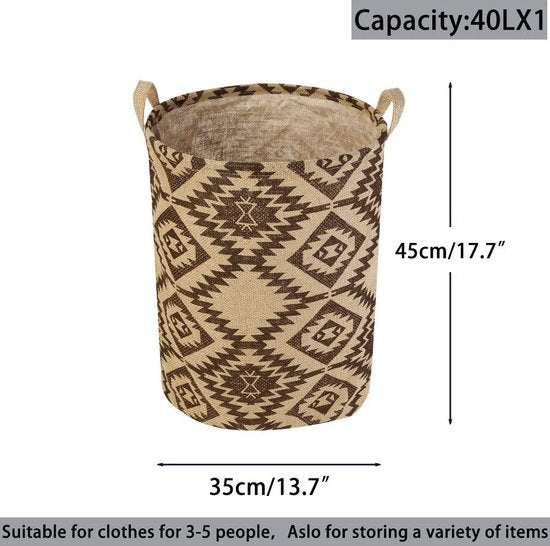 17,7 inch wasmand, opvouwbare pop-up wasmand, waterdicht, rond, katoen, linnen, voor slaapkamer, opslag, babykleding, speelgoed