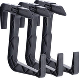 KADAX - Verstelbare bloembakhouder zonder boren, balkonbakhouder in set - verstelbare haken en houder voor bloembak, bloembakhouder voor balkon en vensterbank - 3 stuks, Grafiet